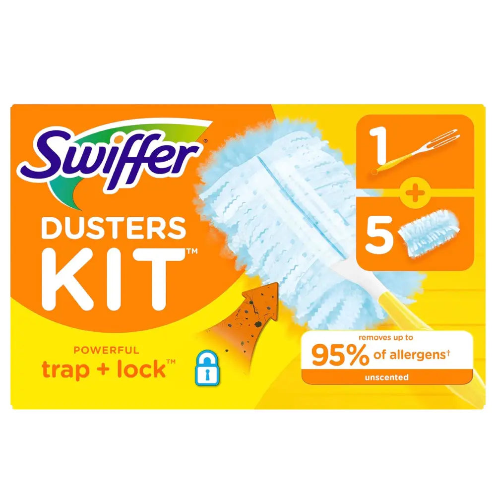 SWIFFER Dusters Kit, 1 Handle & 5 Dusters Unscented