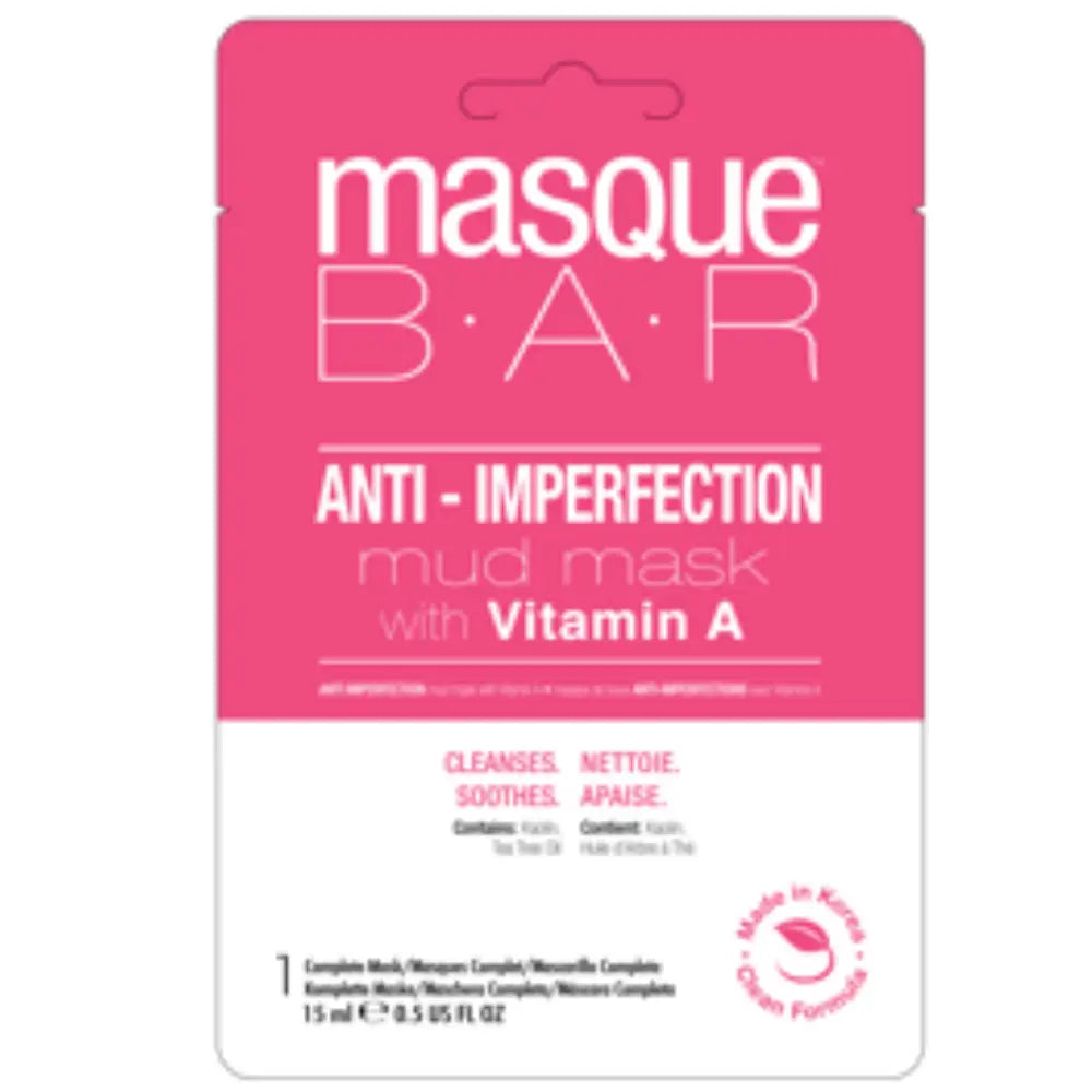 MASQUE BAR Anti-Imperfection Mud Mask with Vitamin A, 1 Treatment 15mL