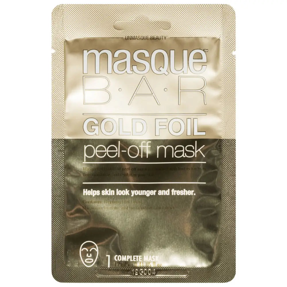 MASQUE BAR Gold Foil Peel-Off Mask, 1 Treatment 12mL